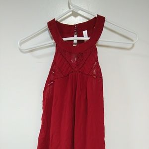 Xhilaration Red Lace Tank Top